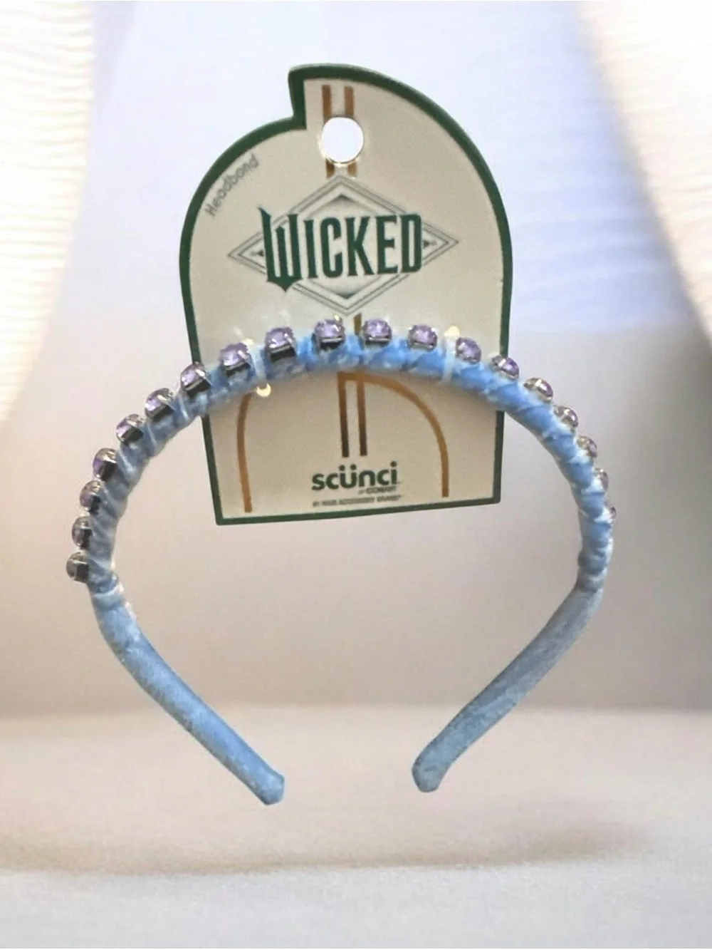Scunci Wicked Velvet Headband with Lavender Rhinestones
